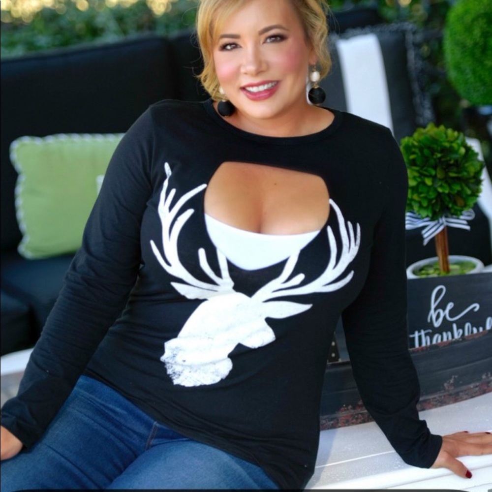 Perfectly Priscilla - long sleeve deer shirt